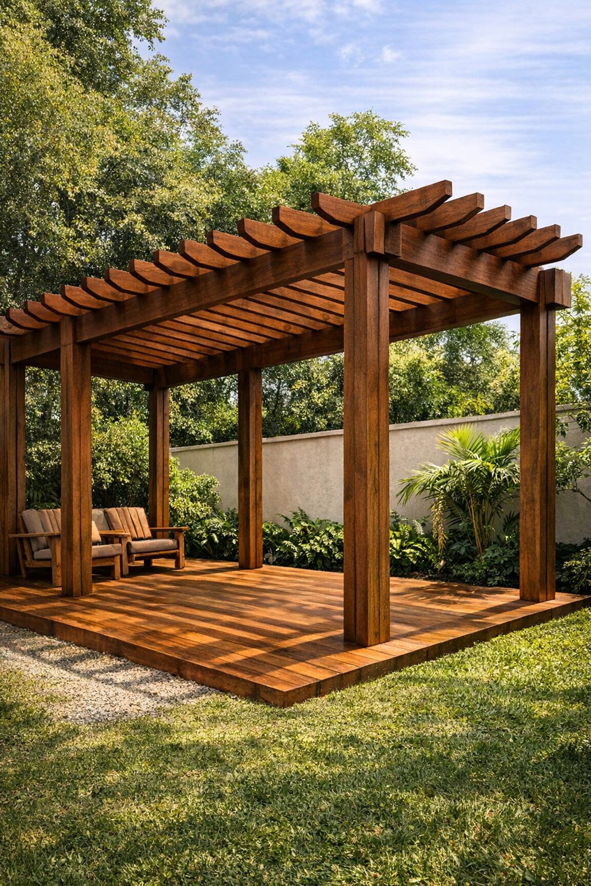 Pergolado de madeira